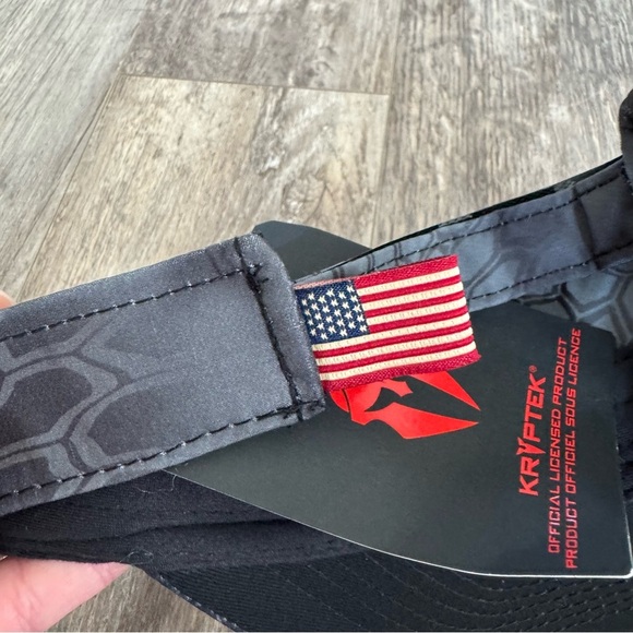 NWT! Kryptek Gray and Black Camo Print Outdoor Cap Visor - Picture 8 of 9